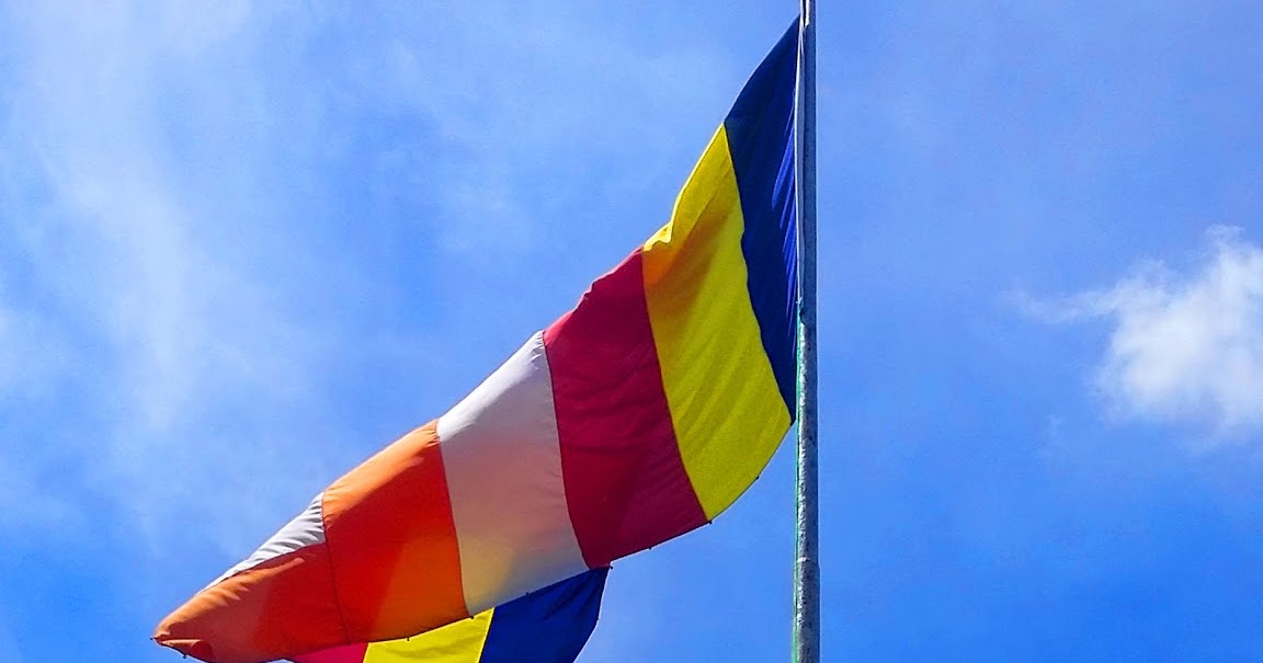 World Buddhist flag from Sri Lanka.