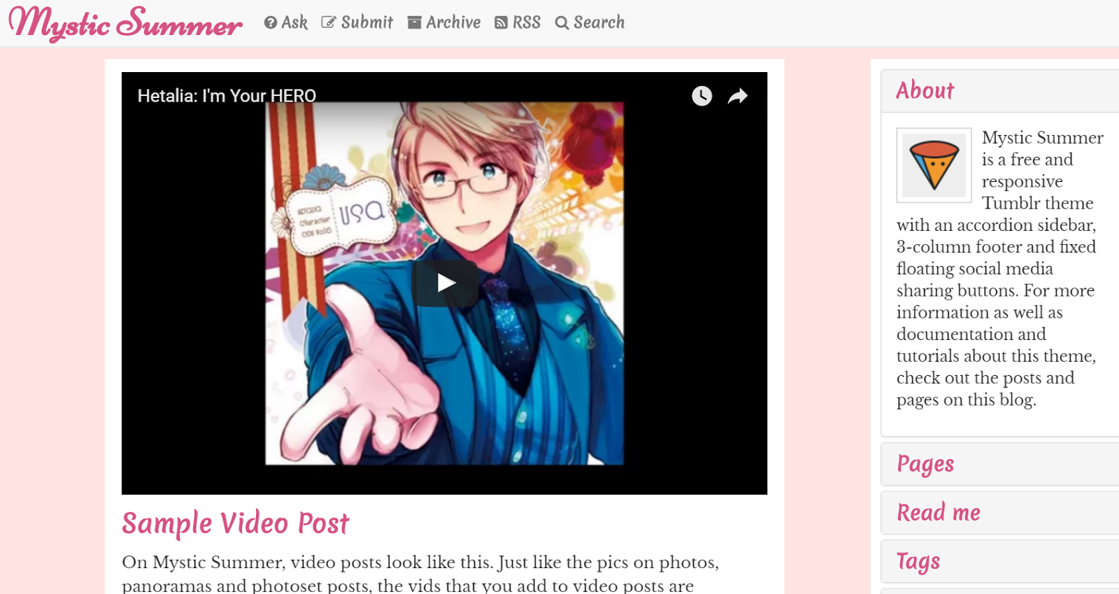 Anime Tumblr Blog Themes