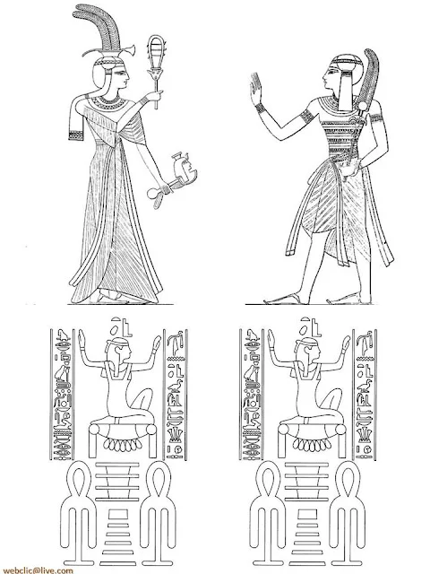 Desenhos na parede Antigo Egito