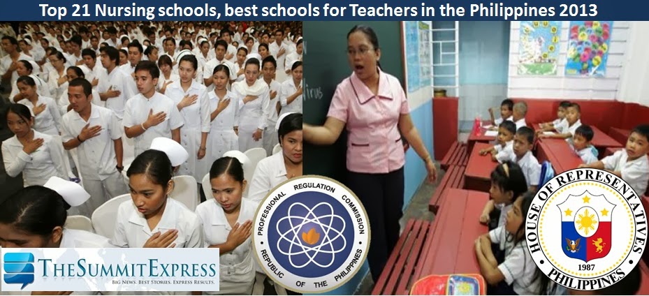 Top schools Philippines nursing, teachers 2014