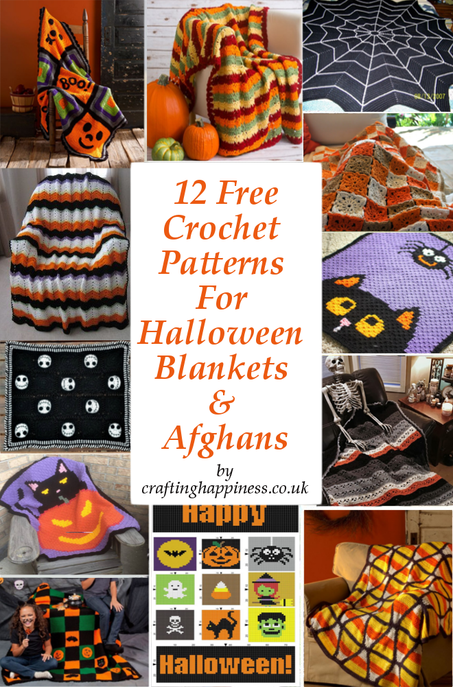 12 Free Crochet Halloween Throws, Blankets & Afghans Patterns