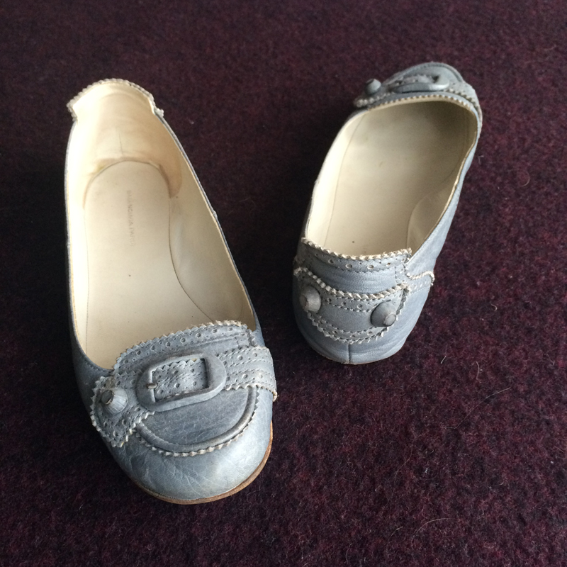 balenciaga denim flats