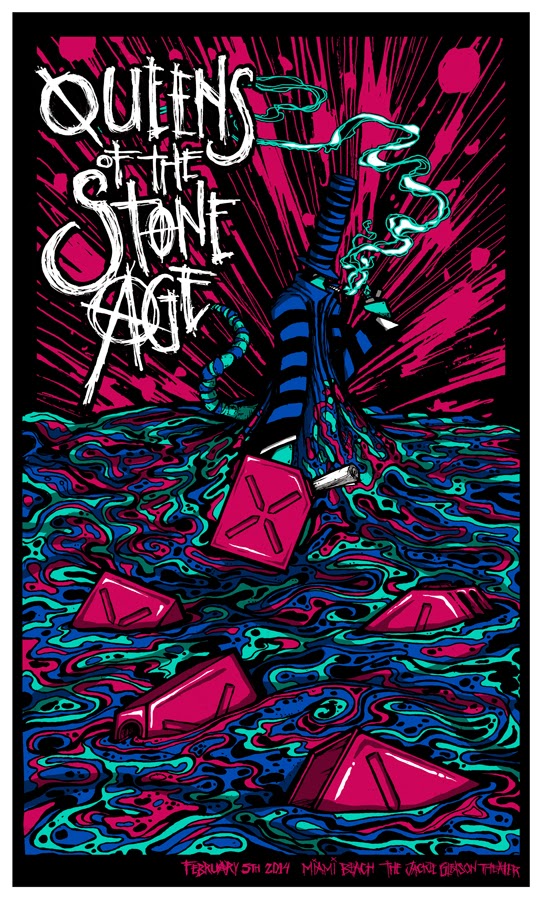 INSIDE THE ROCK POSTER FRAME BLOG: Brad Klausen Queens of the Stone Age ... Queens Of The Stone Age Poster 2014