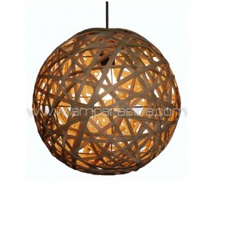 lampara colgante de bambu