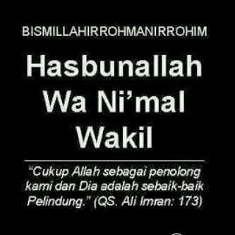 Image result for "Hasbunallah wani'mal wakiil"