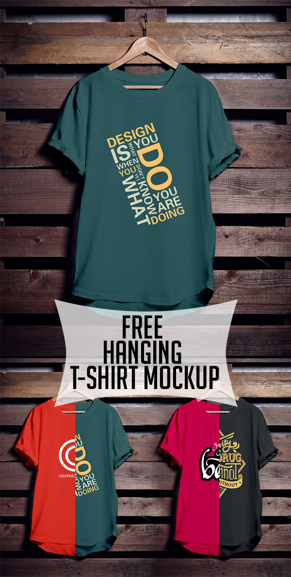 Download Free Hanging T-Shirt Mockup | Freebies PSD