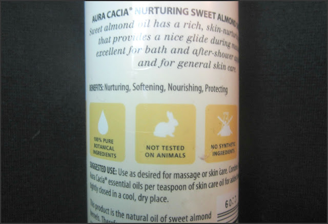 Aura Cacia Nurturing Sweet Almond Skin Care Oil w/ Vitamin E