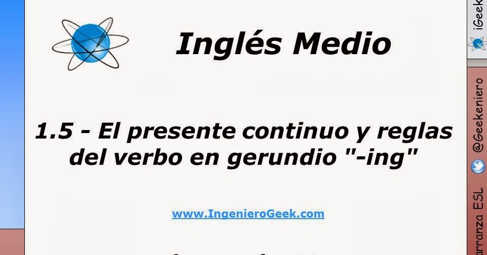 que significa el verbo ing en ingles