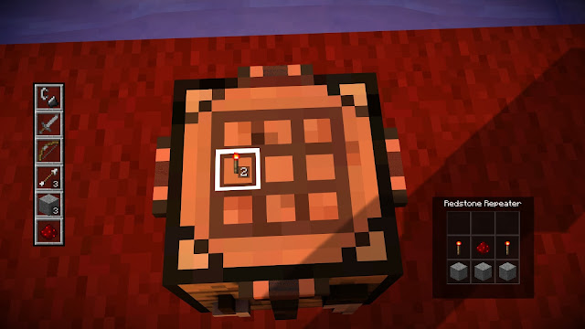 Screenshot of crafting table in Minecraft: Story Mode