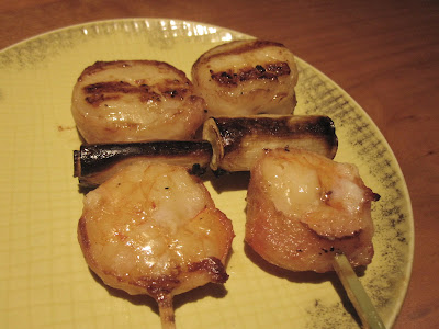 Kazu Sumiyaki, scallops prawns