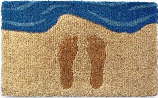 Footprints in Sand Beach Doormat