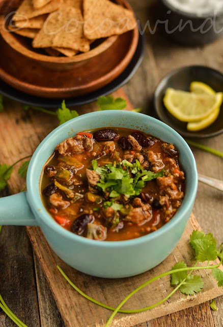 3 Bean Chicken Chili with Kale