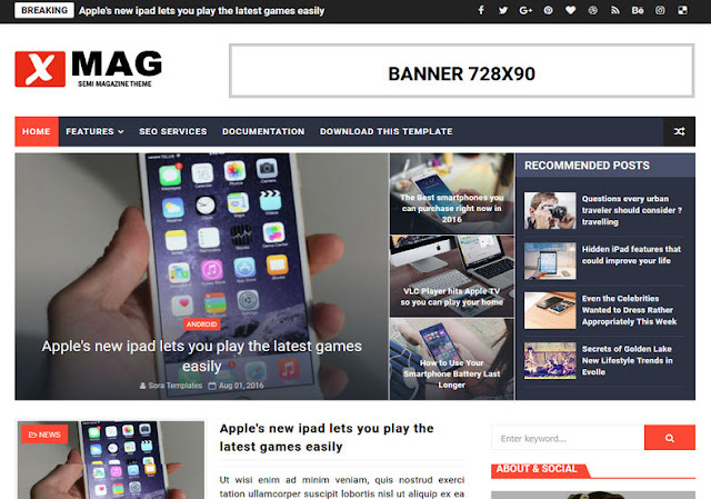 XMag Blogger Template