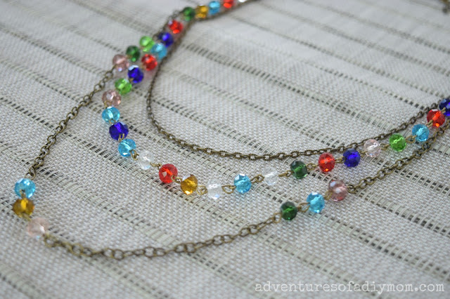 Easy Beaded Chain Multi-Strand Necklace