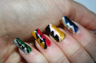 Harry Potter hogwarts house nail polish art