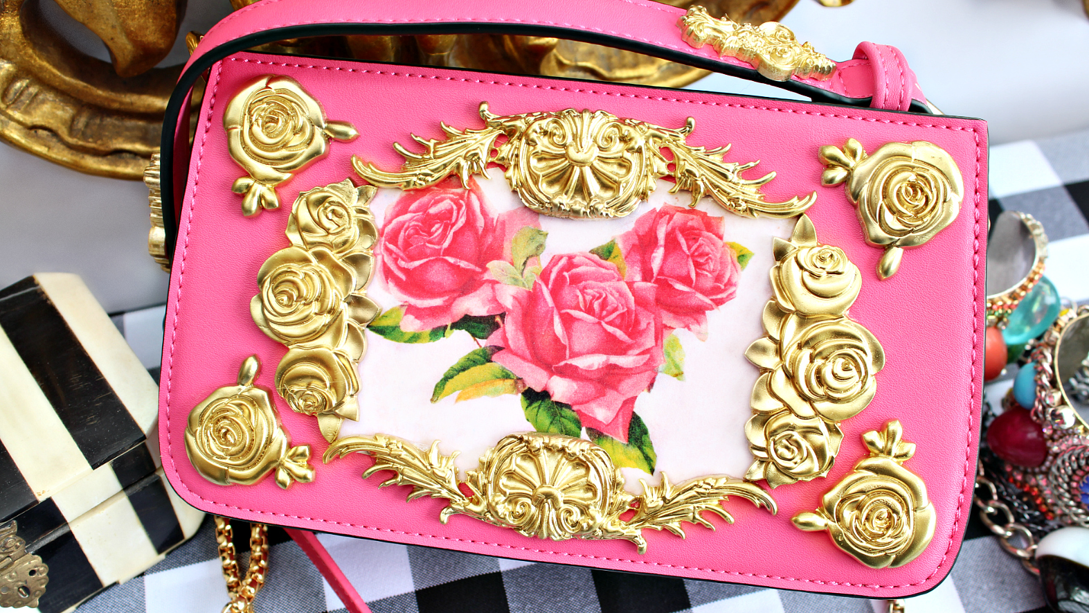 dolce and gabbana gold purse