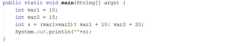 How to use ternary operator in Java