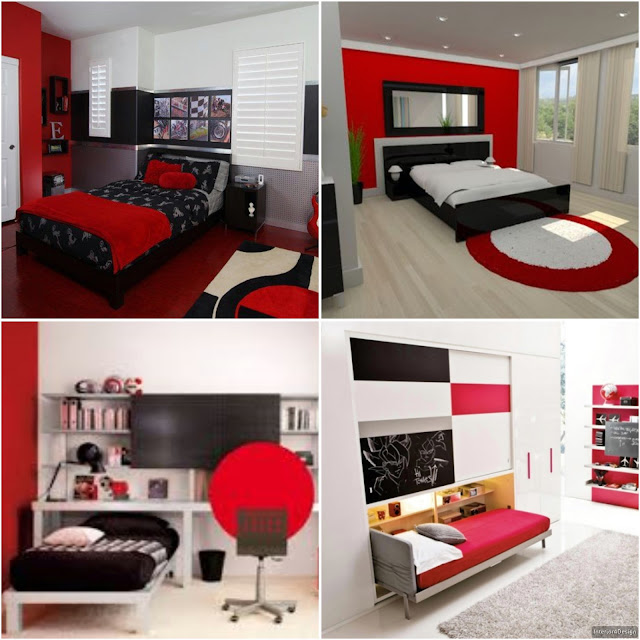Red And Black Kids Bedroom