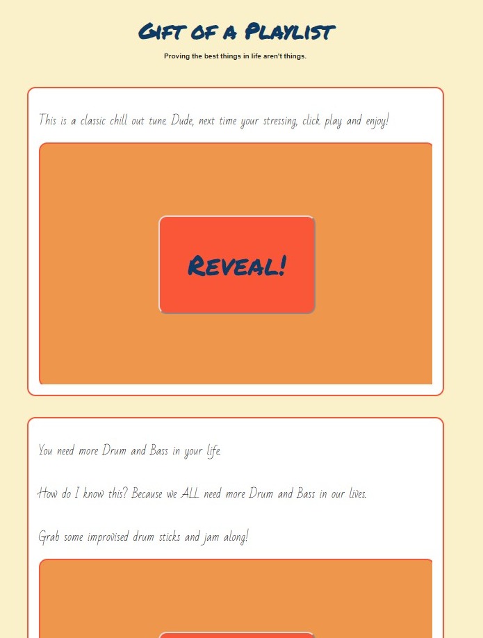 Ben's Journal GiftofaPlaylist, Now Even More Gift'ier