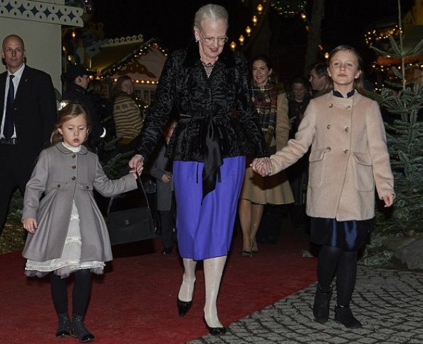 Danish Royal Family Crown Prince Frederik, Crown Princess Mary, Princess Isabella, Prince Vincent, Princess Josephine, Prince Christian, Countess Alerxandra, Prince Felix and Prince Henrik, Princess Mary wore Prada Dress, Gianvito Rossi Pumps and By Malene Birger Coat, Princess Isabella wore Bonpoint coat
