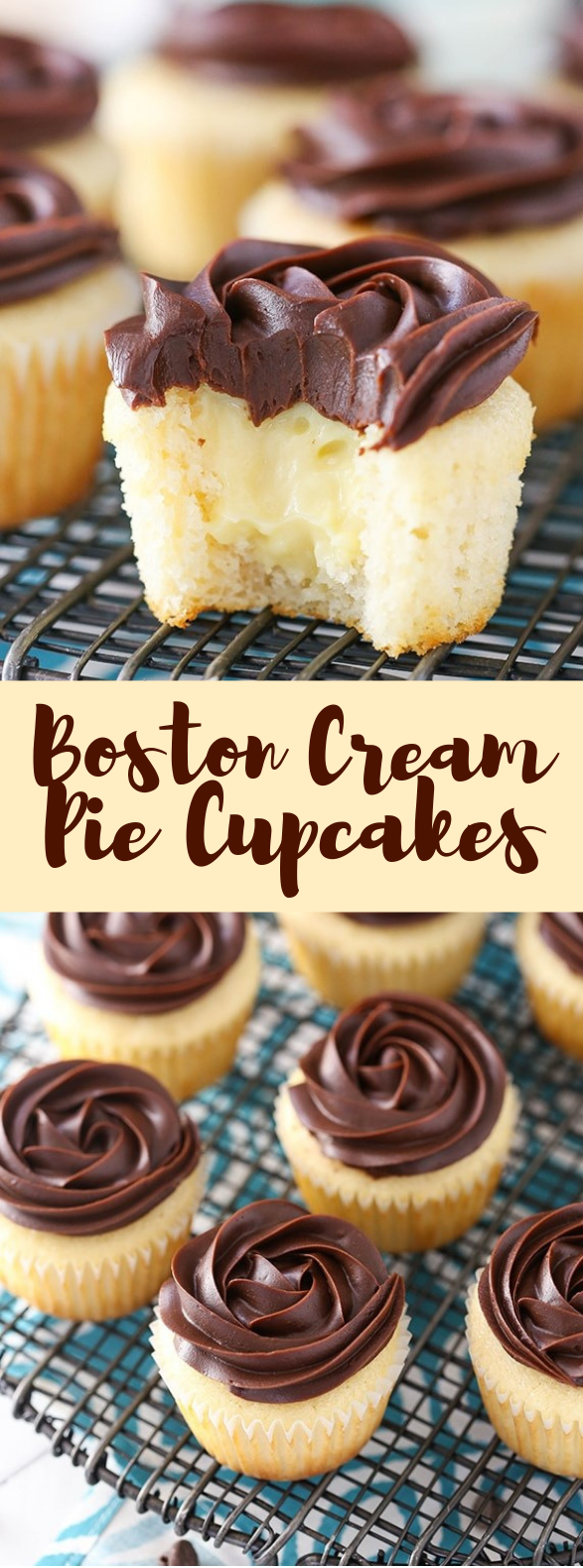 BOSTON CREAM PIE CUPCAKES #dessert #cakes