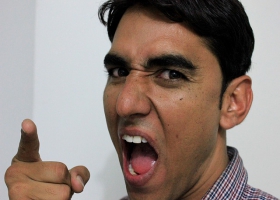 Picture of an angry man. Picture of an angry man.