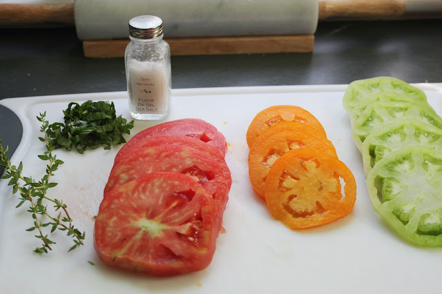 Heirloom tomatoes and fleur de sel