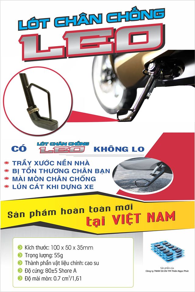 Lót chân chống xe máy LEO giá rẻ | Lót chân chống xe máy LEO