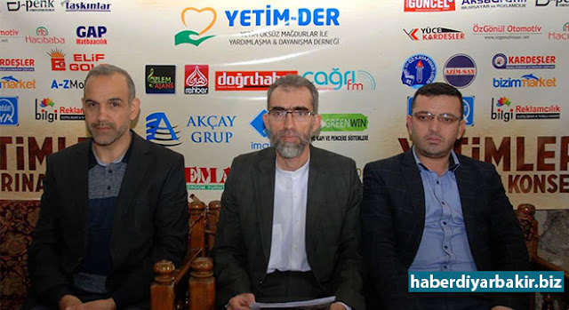 Yetimler yararına düzenlenecek konsere halkımızı bekliyoruz DİYARBAKIR-Yetim-Der Genel Başkanı Fikri Karavil, yetimlere katkı amacıyla düzenlenecek etkinlikle ilgili basın mensuplarıyla bir araya gelerek bilgilendirmelerde bulundu.