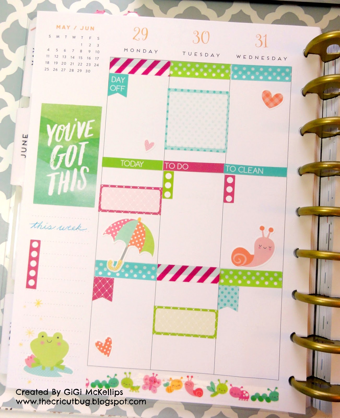 The Cricut Bug: Doodlebug Bugs Themed Happy Planner Pages