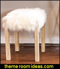 Somette Faux Wool 15-inch Square Stool Somette Faux Wool 15-inch Square Stool