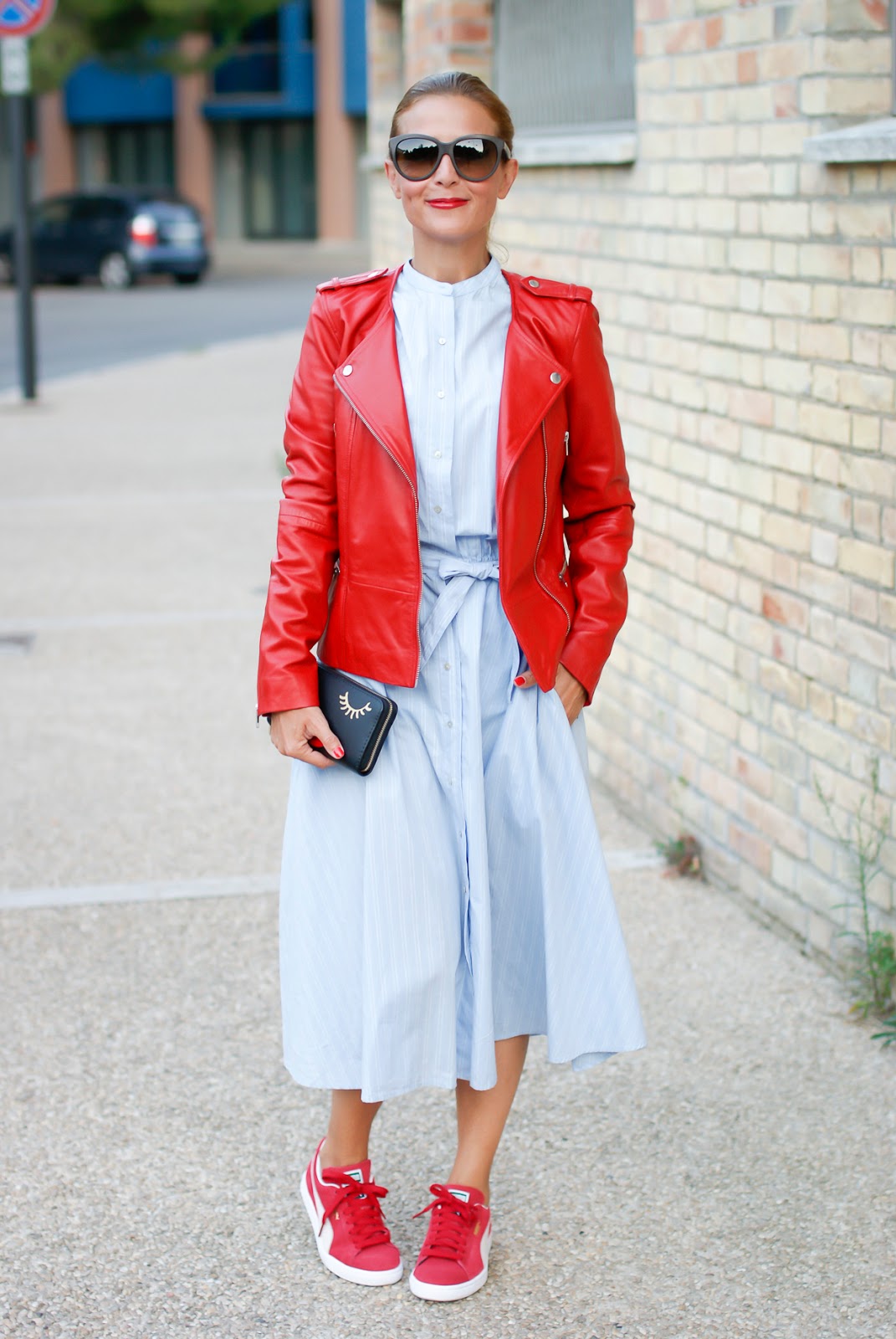 How to wear a red biker jacket Fashion and Cookies fashion and beauty blog