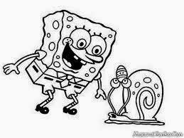 Gambar Mewarnai Tokoh Kartun Anak Foto Spongebob