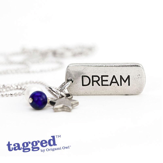 DREAM Tagged Necklace by Origami Owl from StoriedCharms.com