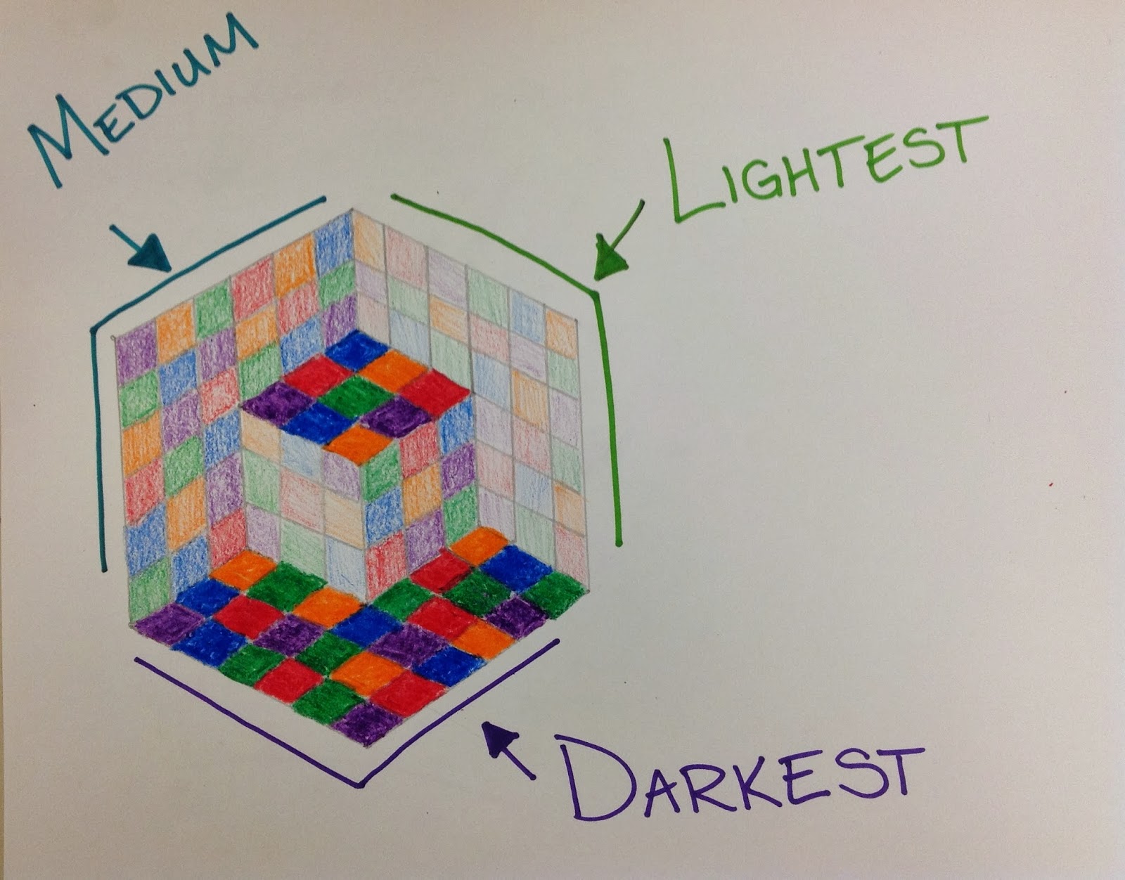 Miss Arty Pants: Optical Illusion Cubes