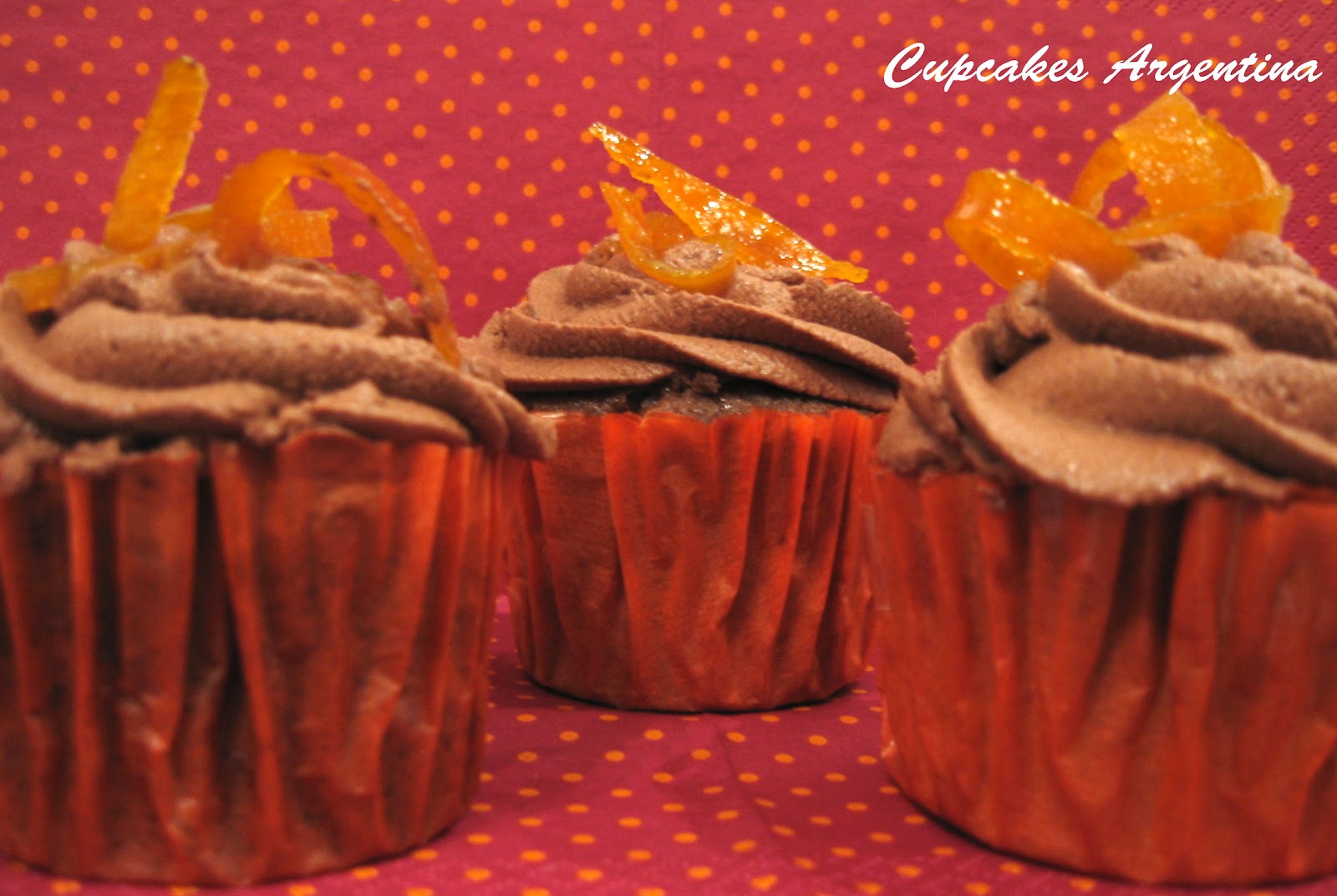 Cupcakes Argentina Cupcakes de chocolate y naranja