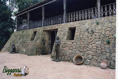 Base de pedra da Casa da Fazenda Morumbi, construída com pedra moledo.