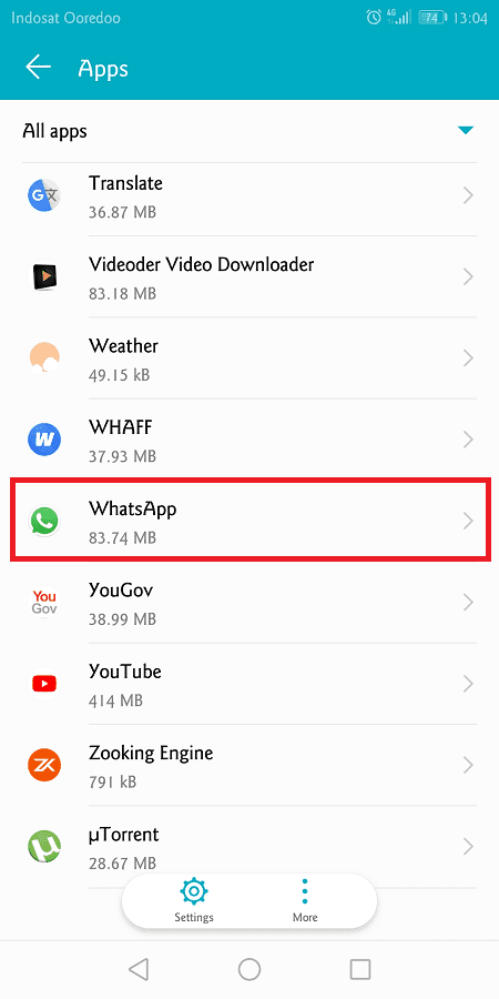 cara melakukan clear data whatsapp