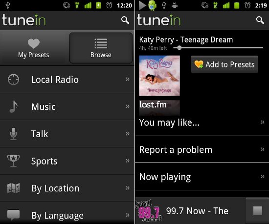 Android Games &amp; Apps: TuneIn Radio Pro v7.2