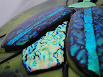 scarab beetle fused glass color dichroic shift 45 angle flutterbyfoto flutterbybutterfly