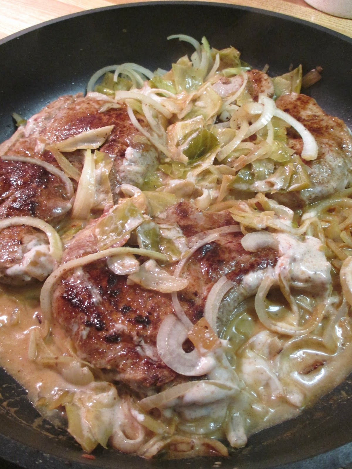Hot and Cold Running Mom Just my Stuff Pork Chops with Sour Cream Gravy