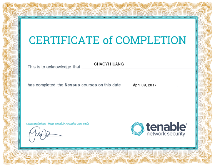 Alex Huang's Blog Tenable Nessus Certificate