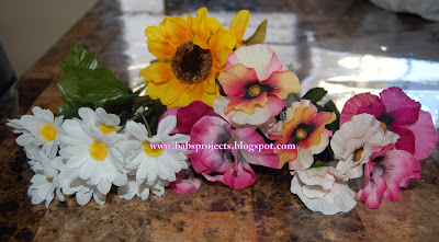 Artificial Fabric Flowers on Table