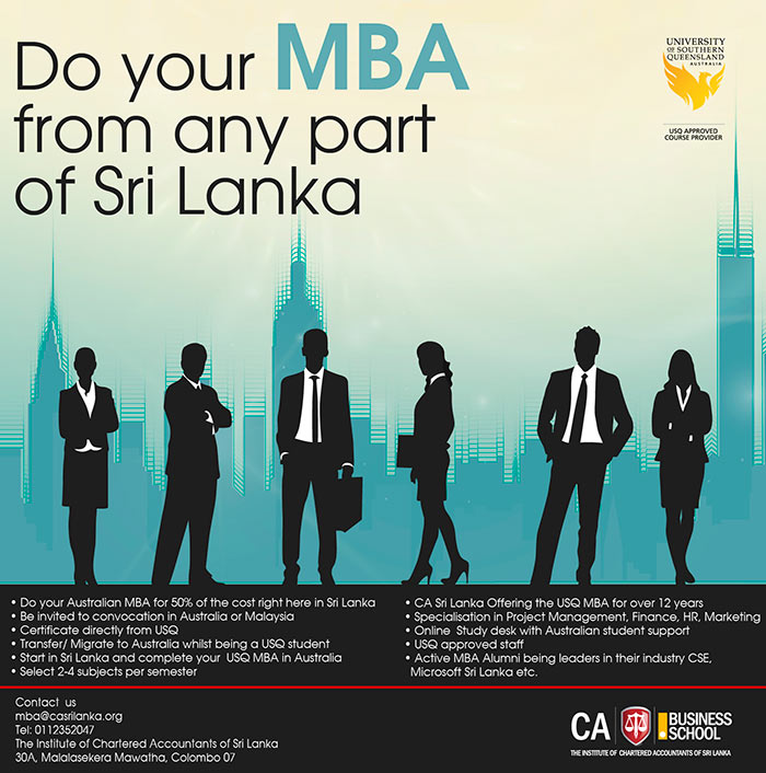 The institute of Chartered Accountants of Sri Lanka (CA Sri Lanka) is one of the largest professional organizations in Sri Lanka. In our strive to develop the country’s professional education, we have partnered with a number of international professional and academic institutes to meet this objective. The MBA offered by the University of Southern Queensland has gained much recognition over the past 10 years. Can we say top 20 MBA in Australia. Applications are now called for the MBA intake which comes with a new syllabus.