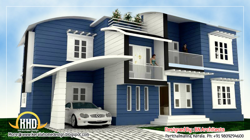 2 storey house design with 3d floor plan - 2492 Sq. Feet | Indian ...