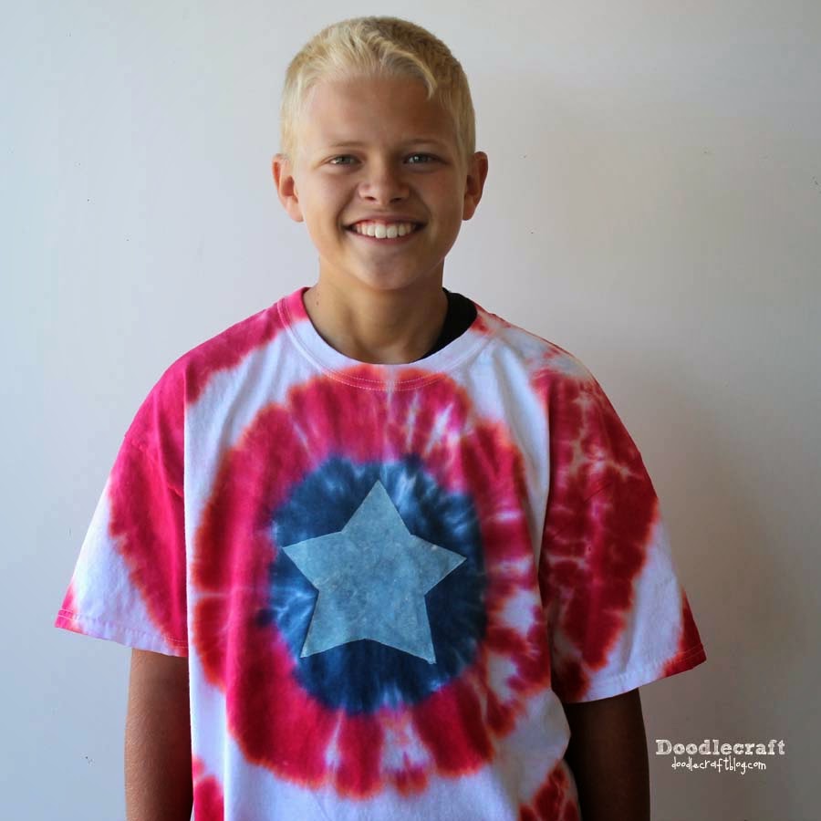 captain america tie dye shirt instructions