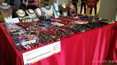 Local beaded works by Sarawak Craft Council Beads Abuzz Bazaar Plaza Merdeka Oct 2017 Kuching