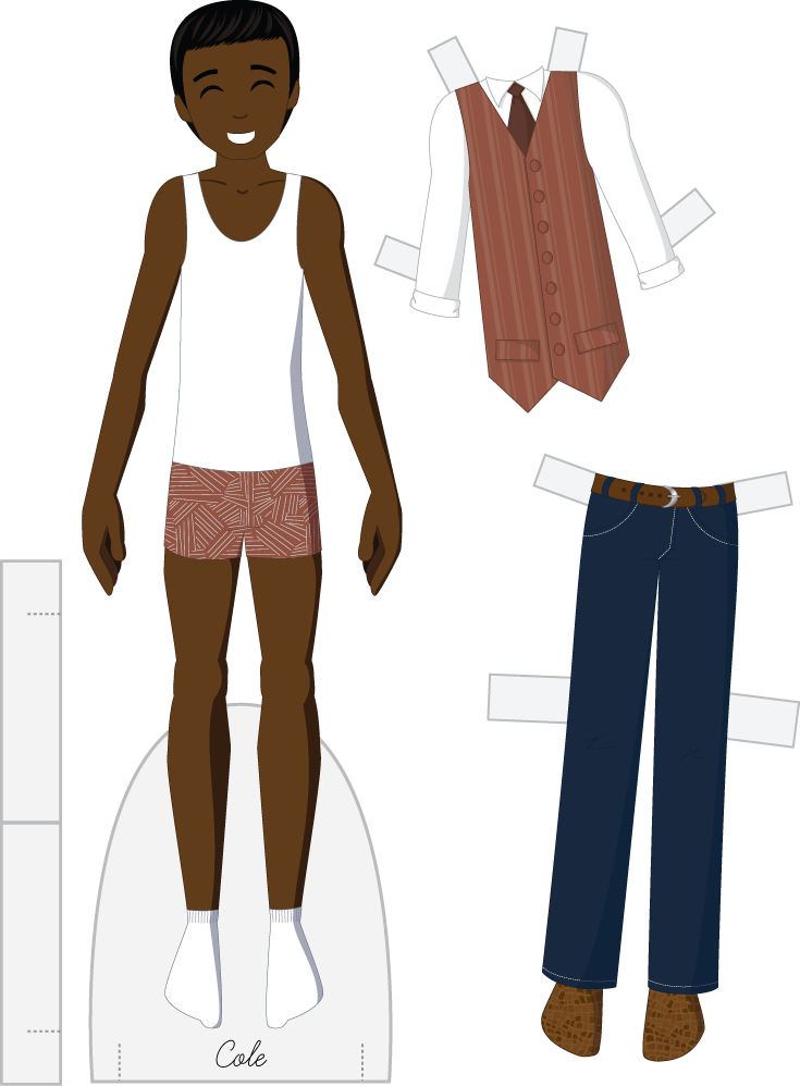 Cole - Fashion Friday Paper Doll Cole - Fashion Friday Paper Doll