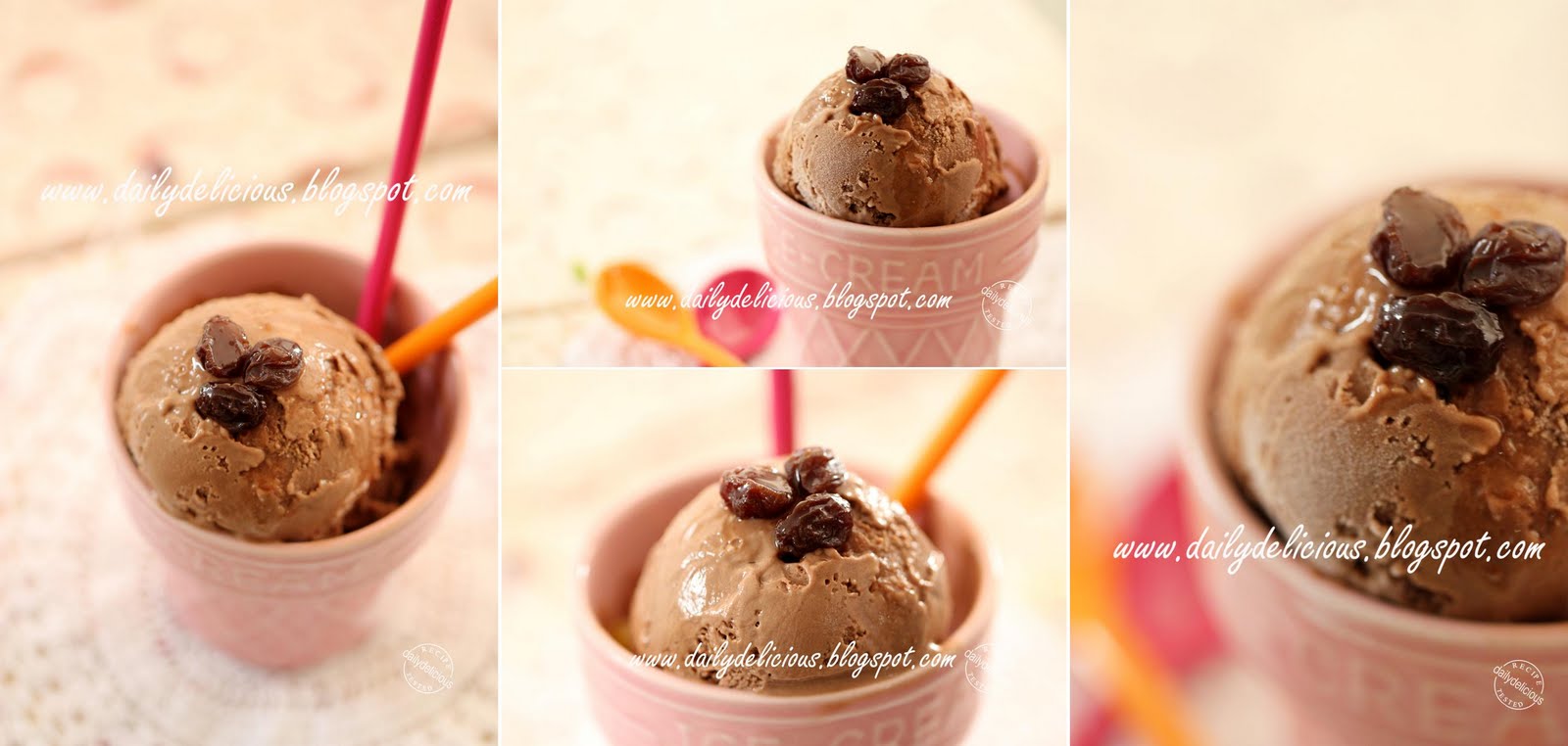 dailydelicious thai Chocolate Ice Cream with Drunken Raisins The