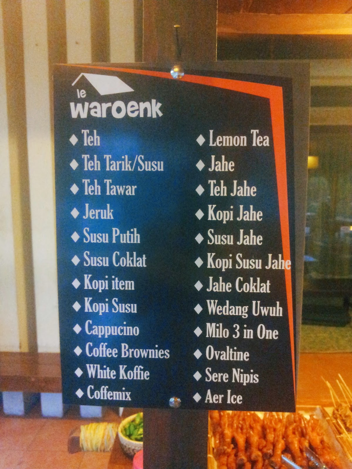 menu at Le Waroenk Jogja - rindumiu.blogspot.com